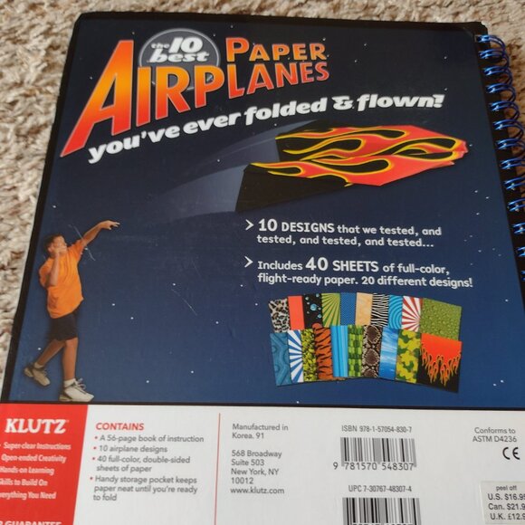 Klutz Paper airplane folding craft book - Picture 2 of 5